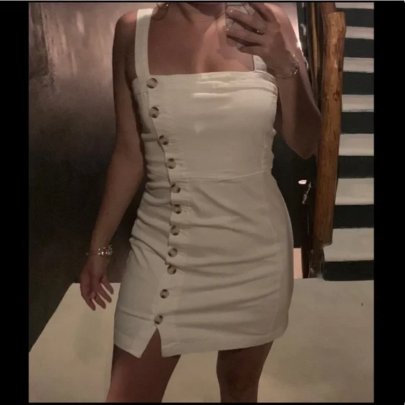 White denim dress